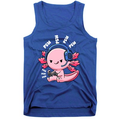 Axolotl Gaming Anime Video Game Pew Gamer Great Gift Tank Top