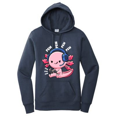 Axolotl Gaming Anime Video Game Pew Gamer Great Gift Women's Pullover Hoodie