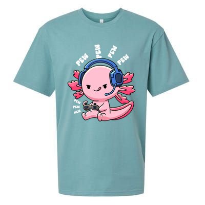 Axolotl Gaming Anime Video Game Pew Gamer Great Gift Sueded Cloud Jersey T-Shirt