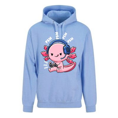 Axolotl Gaming Anime Video Game Pew Gamer Great Gift Unisex Surf Hoodie