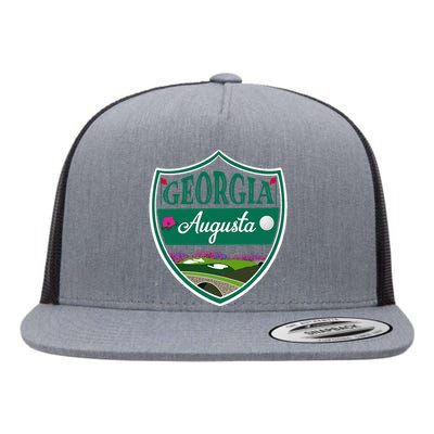 Augusta Georgia Azaleas and Golf Flat Bill Trucker Hat