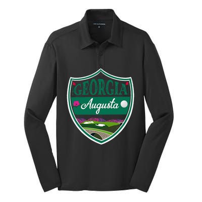 Augusta Georgia Azaleas and Golf Silk Touch Performance Long Sleeve Polo