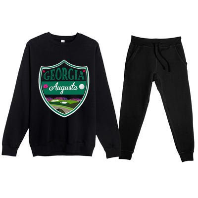 Augusta Georgia Azaleas and Golf Premium Crewneck Sweatsuit Set