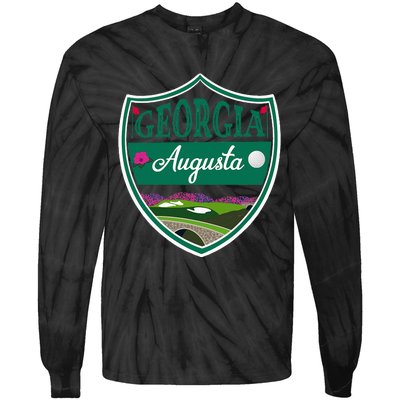 Augusta Georgia Azaleas and Golf Tie-Dye Long Sleeve Shirt