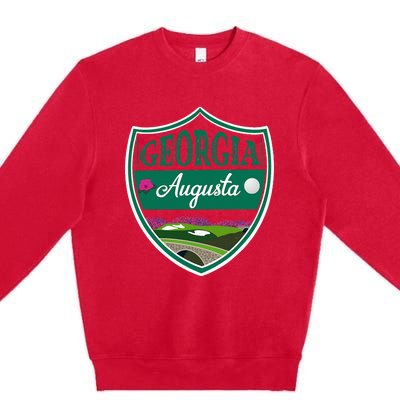 Augusta Georgia Azaleas and Golf Premium Crewneck Sweatshirt