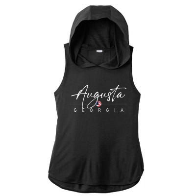 Augusta Georgia Ladies PosiCharge Tri-Blend Wicking Draft Hoodie Tank