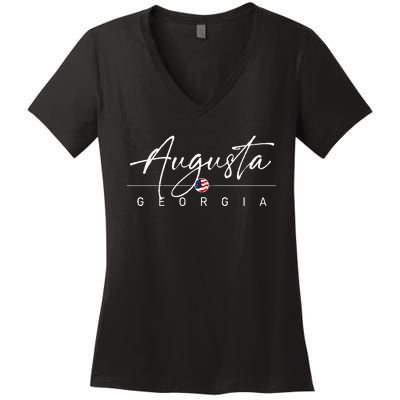 Augusta Georgia Women's V-Neck T-Shirt