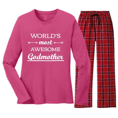 Awesome Godmother Women's Long Sleeve Flannel Pajama Set 