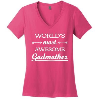 Awesome Godmother Women's V-Neck T-Shirt