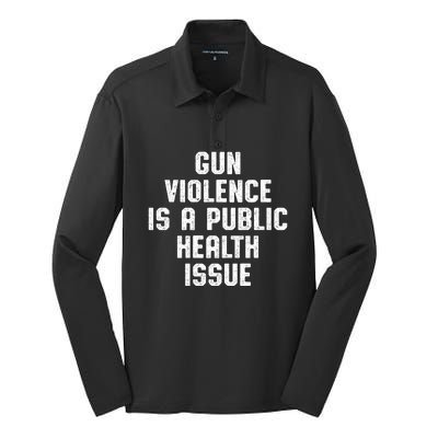 Anti Gun Awareness | Stop Gun Violence | March For Our Lives Silk Touch Performance Long Sleeve Polo