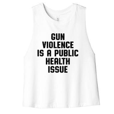 Anti Gun Awareness | Stop Gun Violence | March For Our Lives Women's Racerback Cropped Tank