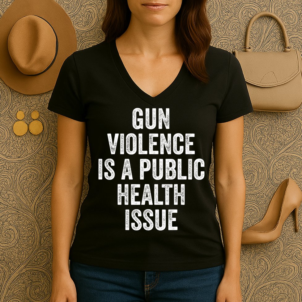 Anti Gun Awareness Enough End Gun Violence Women's V-Neck T-Shirt