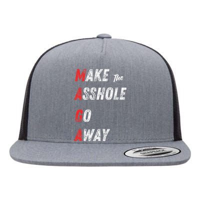 Asshole Go Away Flat Bill Trucker Hat