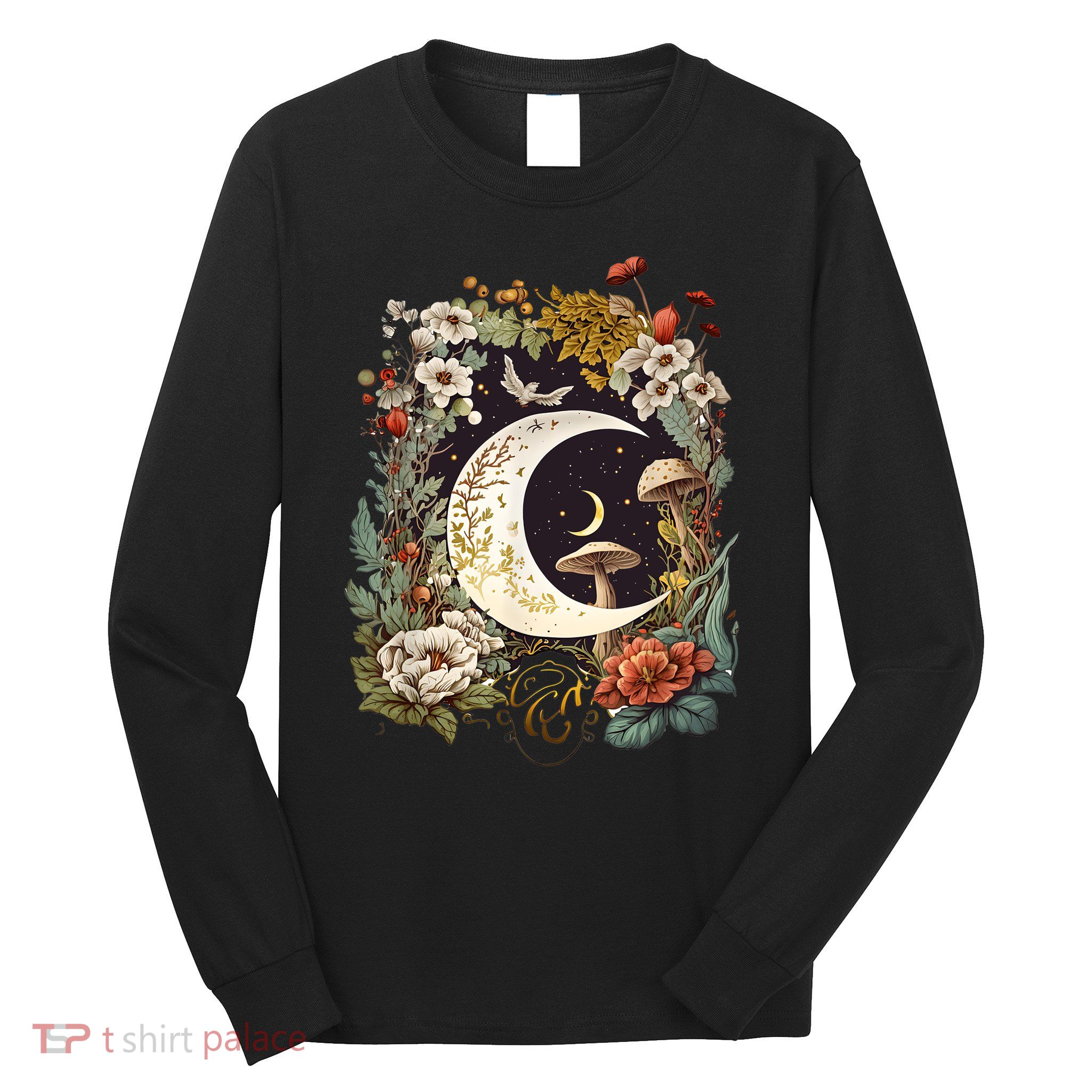 Aesthetic Goblincore And Dark Cottagecore Mushroom Long Sleeve Shirt