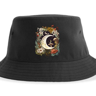 Aesthetic Goblincore And Dark Cottagecore Mushroom Sustainable Bucket Hat