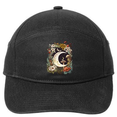 Aesthetic Goblincore And Dark Cottagecore Mushroom 7-Panel Snapback Hat