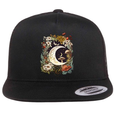 Aesthetic Goblincore And Dark Cottagecore Mushroom Flatbill Hat