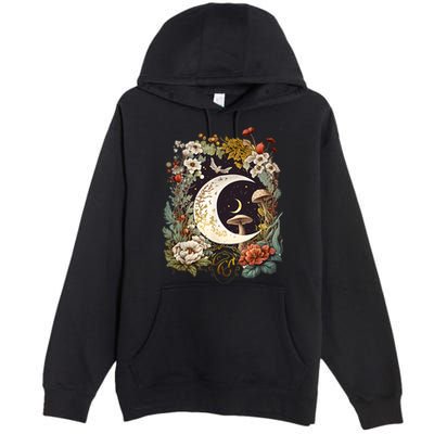Aesthetic Goblincore And Dark Cottagecore Mushroom Premium Pullover Hoodie