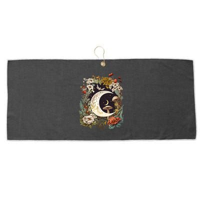 Aesthetic Goblincore And Dark Cottagecore Mushroom Large Microfiber Waffle Golf Towel