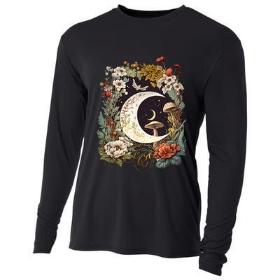 Aesthetic Goblincore And Dark Cottagecore Mushroom Cooling Performance Long Sleeve Crew
