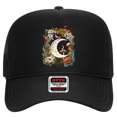 Aesthetic Goblincore And Dark Cottagecore Mushroom Trucker Hat