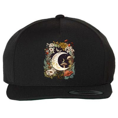 Aesthetic Goblincore And Dark Cottagecore Mushroom Wool Snapback Cap