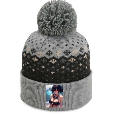 Anime Girl Bikini The Baniff Cuffed Pom Beanie