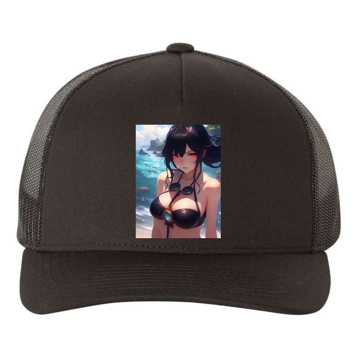 Anime Girl Bikini Yupoong Adult 5-Panel Trucker Hat