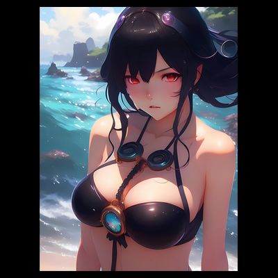 Anime Girl Bikini T-Shirt