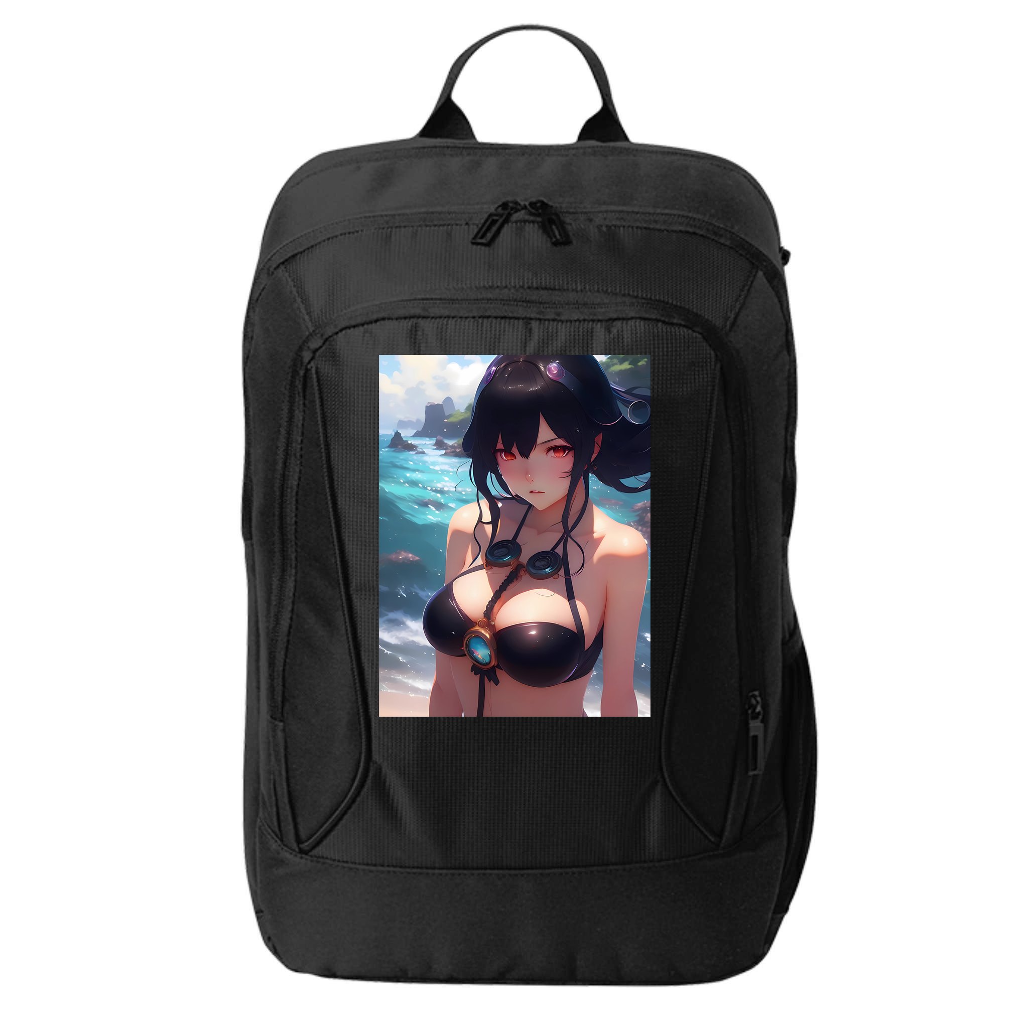 Anime Girl Bikini City Backpack