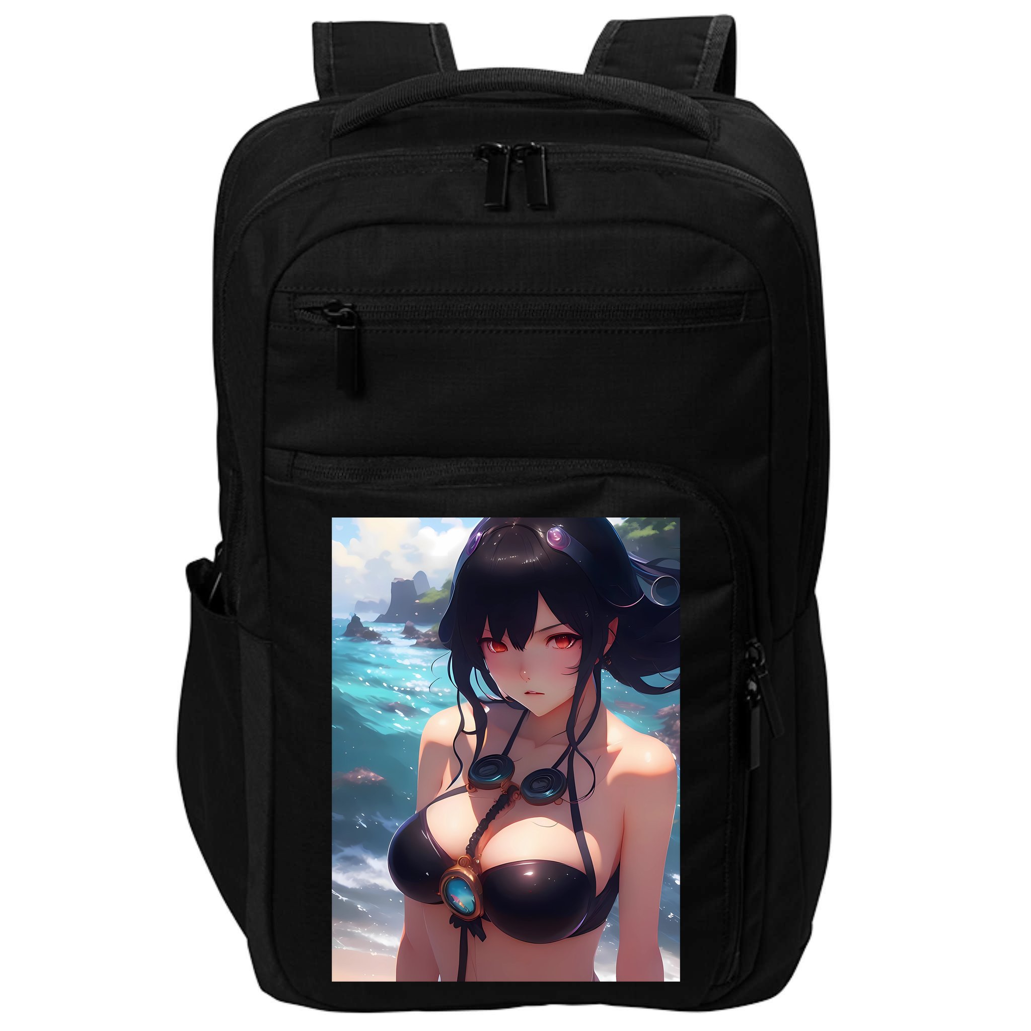 Anime Girl Bikini Impact Tech Backpack