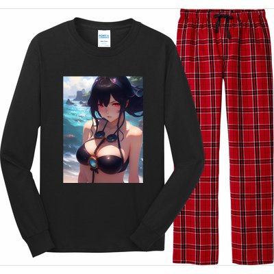 Anime Girl Bikini Long Sleeve Pajama Set