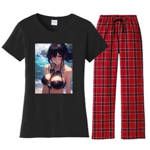 Anime Girl Bikini Women's Flannel Pajama Set