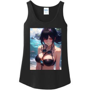 Anime Girl Bikini Ladies Essential Tank