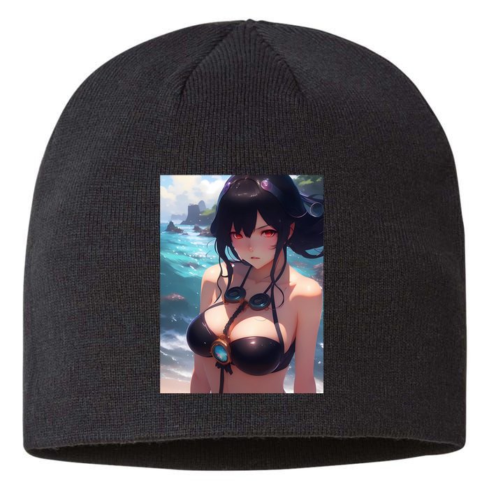 Anime Girl Bikini Sustainable Beanie