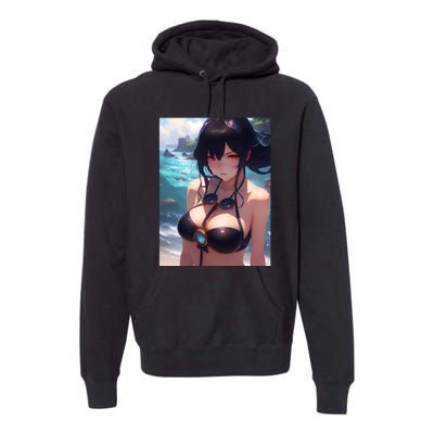 Anime Girl Bikini Premium Hoodie