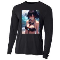 Anime Girl Bikini Cooling Performance Long Sleeve Crew