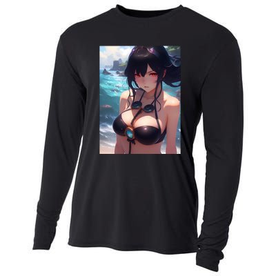 Anime Girl Bikini Cooling Performance Long Sleeve Crew