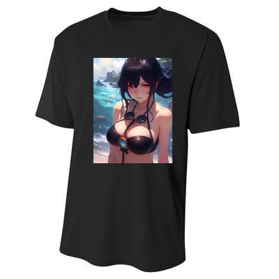 Anime Girl Bikini Performance Sprint T-Shirt