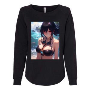 Anime Girl Bikini Womens California Wash Sweatshirt