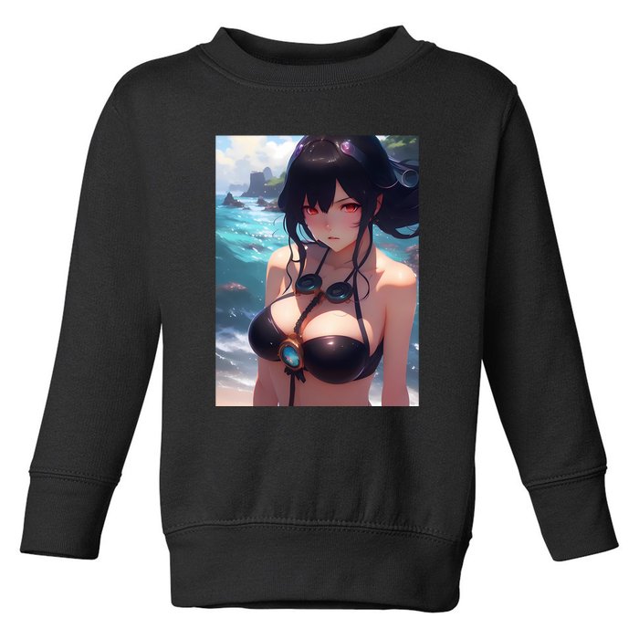 Anime Girl Bikini Toddler Sweatshirt