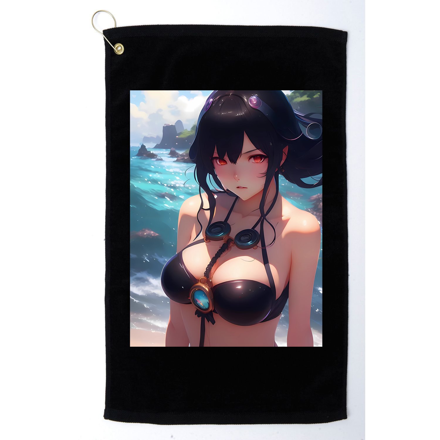 Anime Girl Bikini Golf Towel