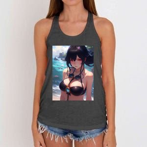 Anime Girl Bikini Women's Knotted Racerback Tank