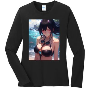 Anime Girl Bikini Ladies Long Sleeve Shirt