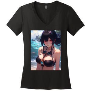 Anime Girl Bikini Women's V-Neck T-Shirt