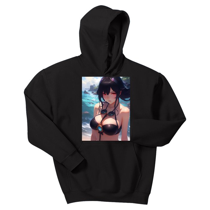 Anime Girl Bikini Kids Hoodie