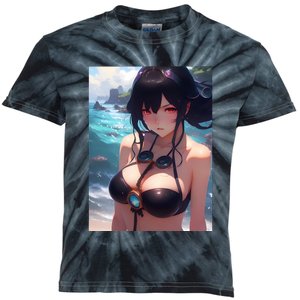 Anime Girl Bikini Kids Tie-Dye T-Shirt