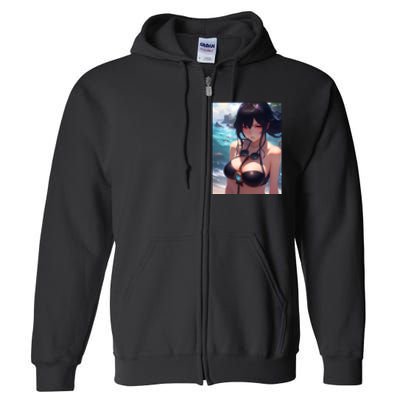 Anime Girl Bikini Full Zip Hoodie