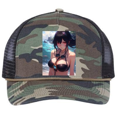 Anime Girl Bikini Retro Rope Trucker Hat Cap