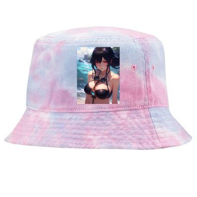 Anime Girl Bikini Tie-Dyed Bucket Hat